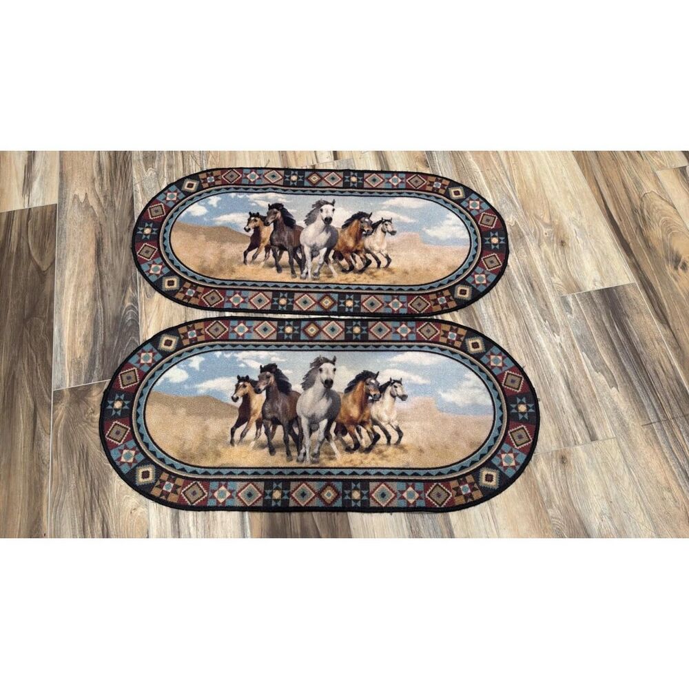 Designed Exclusive collection Big rugs 2 Horse 100 % Nylon